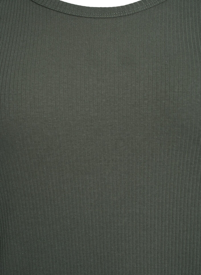 Maxikjole i jersey med korte ærmer, Grøn, Packshot image number 2