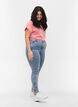 Cropped Amy jeans med sløjfer, Light blue, Model image number 0