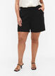 Shorts med lommer og l&oslash;s pasform, Sort, Model image number 4