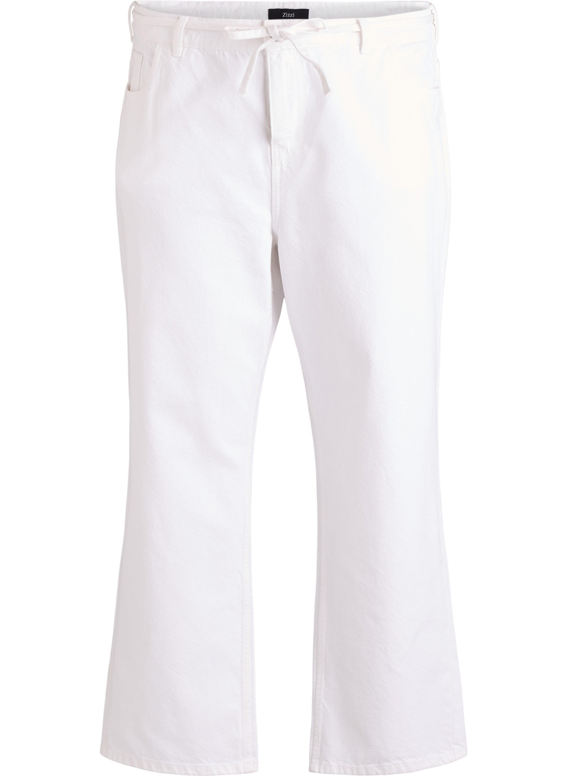 Straight fit jeans med bindeb&aring;nd