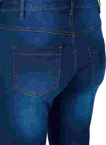 Slim fit Emily jeans med normal talje, Blue denim, Packshot image number 3