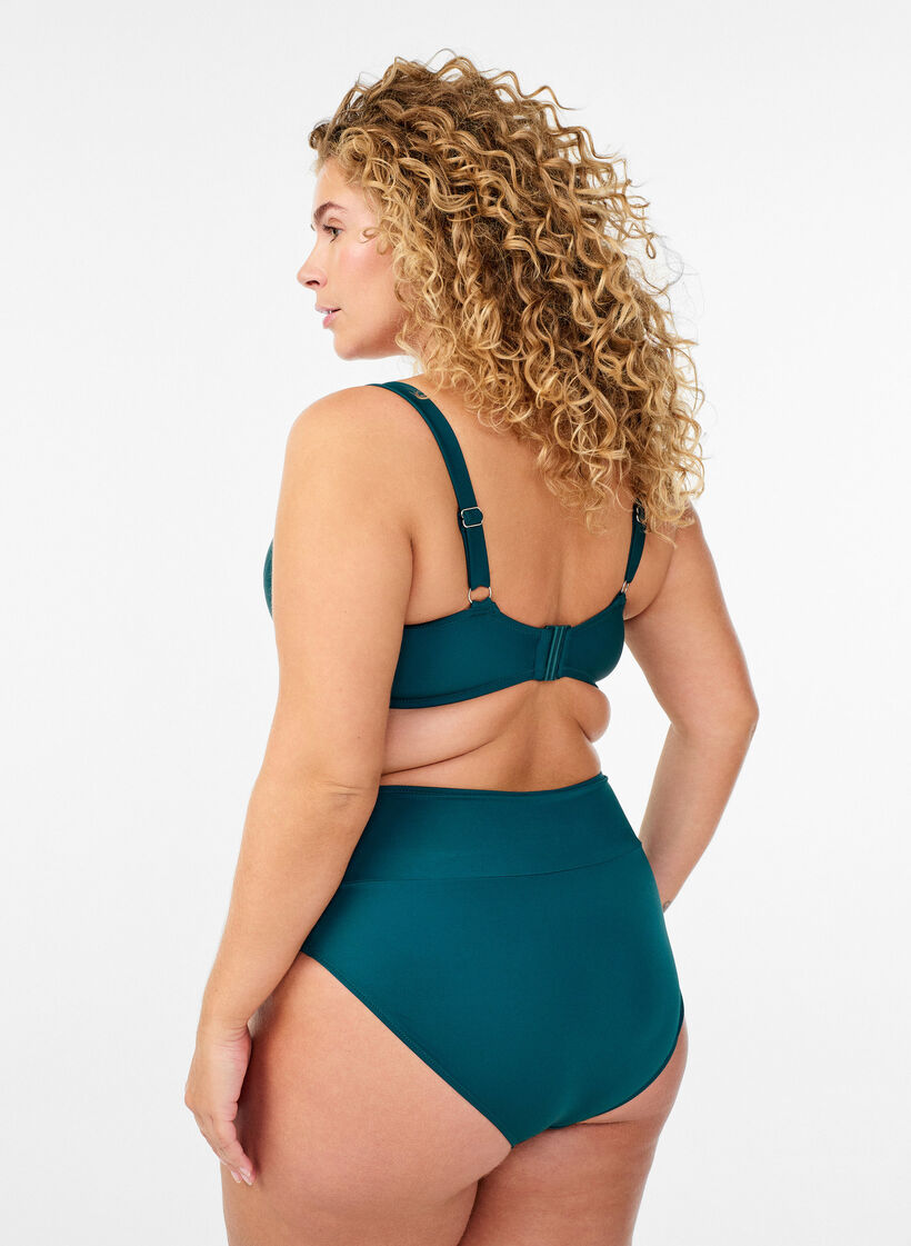 Bikini trusse med wrapdetalje, Gr&oslash;n, Model