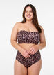 Leopard bandeau-bikinitop, Beige, Model image number 1