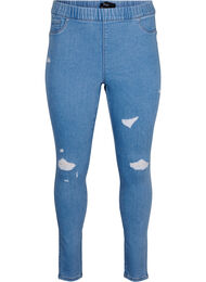 Jeggings med slid, Light Blue