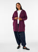 Bluse med balloneffekt og chiffondetaljer, R&oslash;d, Model image number 1