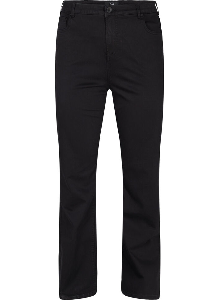 Flared jeans med ekstra høj talje, Black, Packshot image number 0