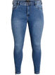 Cropped Amy jeans med lynl&aring;sdetalje, Bl&aring;, Packshot image number 0