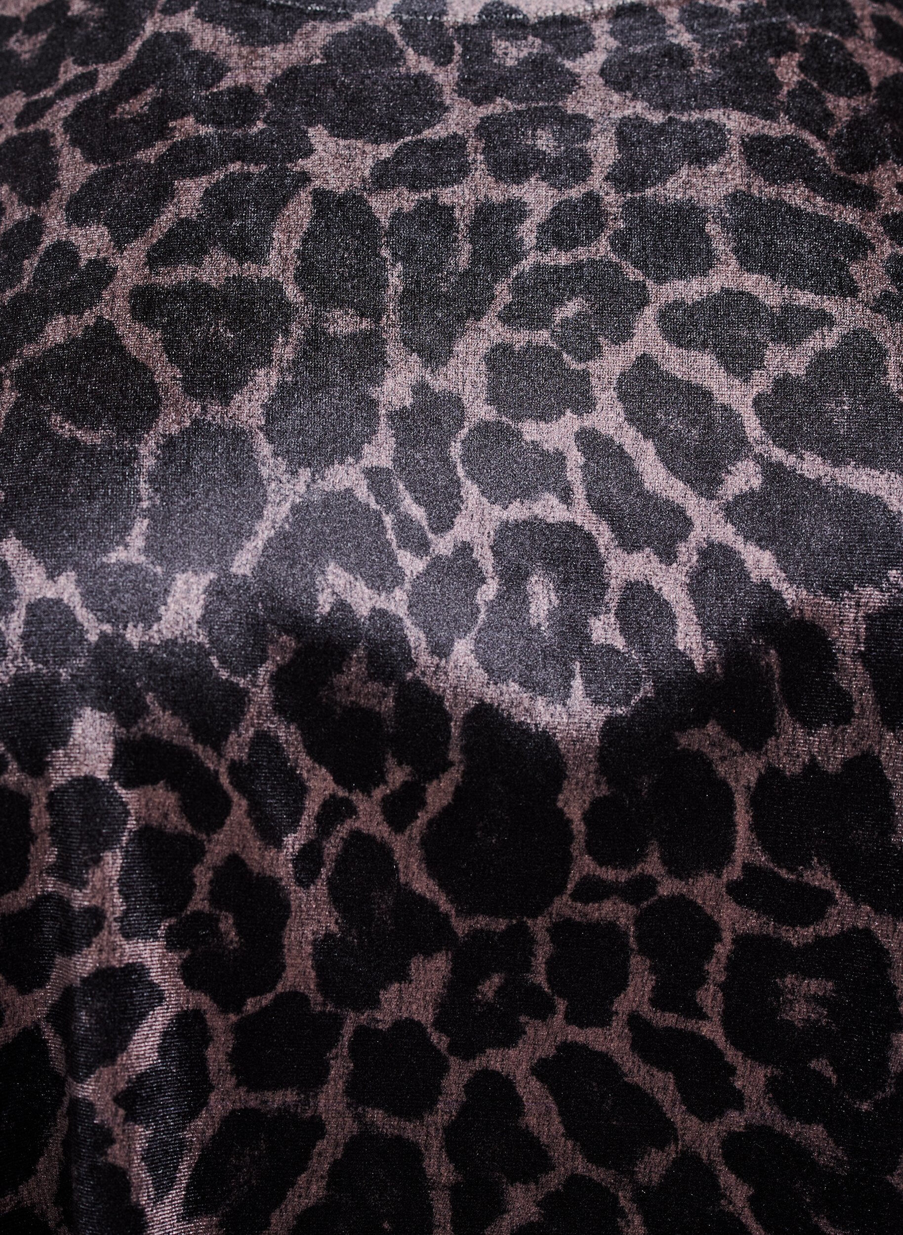 Zizzi Velourtop med korte &aelig;rmer, Brun, Packshot image number 2