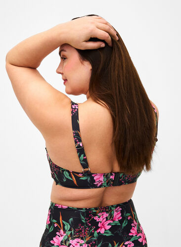 Printet bikini overdel, Palm Leaf AOP, Model image number 1