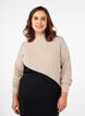 Colorblock kjole med høj hals, Black w. P.Cashmere, Model image number 2
