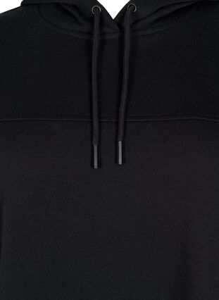 Sweatkjole med colorblock og lommer, Black, Packshot image number 2