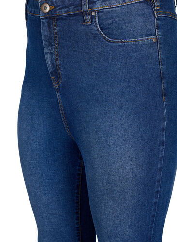 Ekstra højtaljede Bea jeans med super slim fit, Blue denim, Packshot image number 2