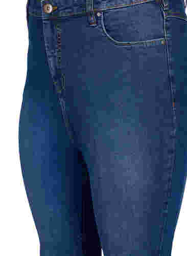 Ekstra højtaljede Bea jeans med super slim fit, Blue denim, Packshot image number 2