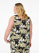 Printet top med v-hals , Sort, Model image number 2