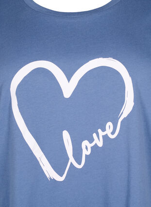 T-shirt i bomuld med print og rund hals , Moonlight W.Heart L., Packshot image number 2