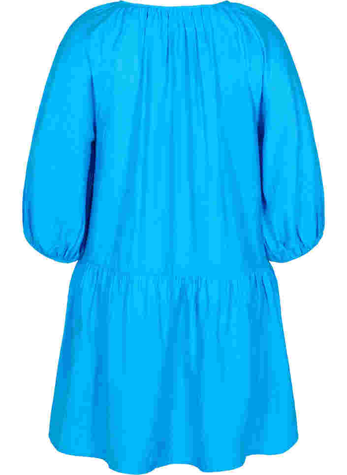 Tunika i a-form med 3/4 ærmer, Brilliant Blue, Packshot image number 1