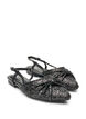 Glitrende slingback med sl&oslash;jfedetalje, Sort, Packshot image number 1