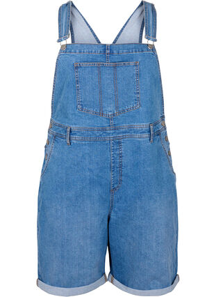 Overalls-shorts i denim, Light blue denim, Packshot image number 0