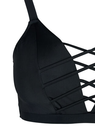 Bikini overdel med stringdetalje, Black, Packshot image number 2