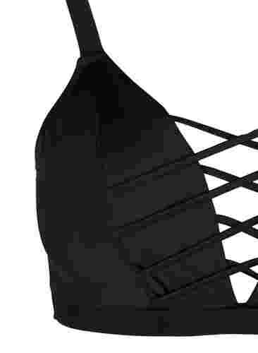Bikini overdel med stringdetalje, Black, Packshot image number 2