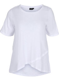 Bomulds t-shirt med korte ærmer, Bright White