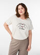 T-shirt med motiv, Hvid, Model image number 0