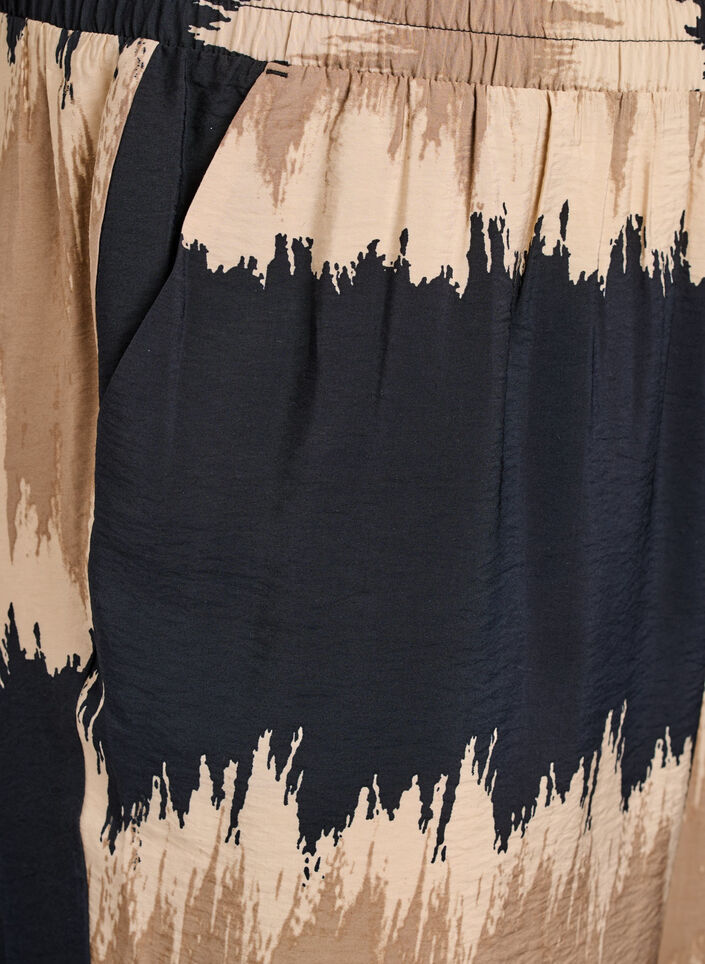 Løse bukser med grafisk print, Sort, Packshot image number 2