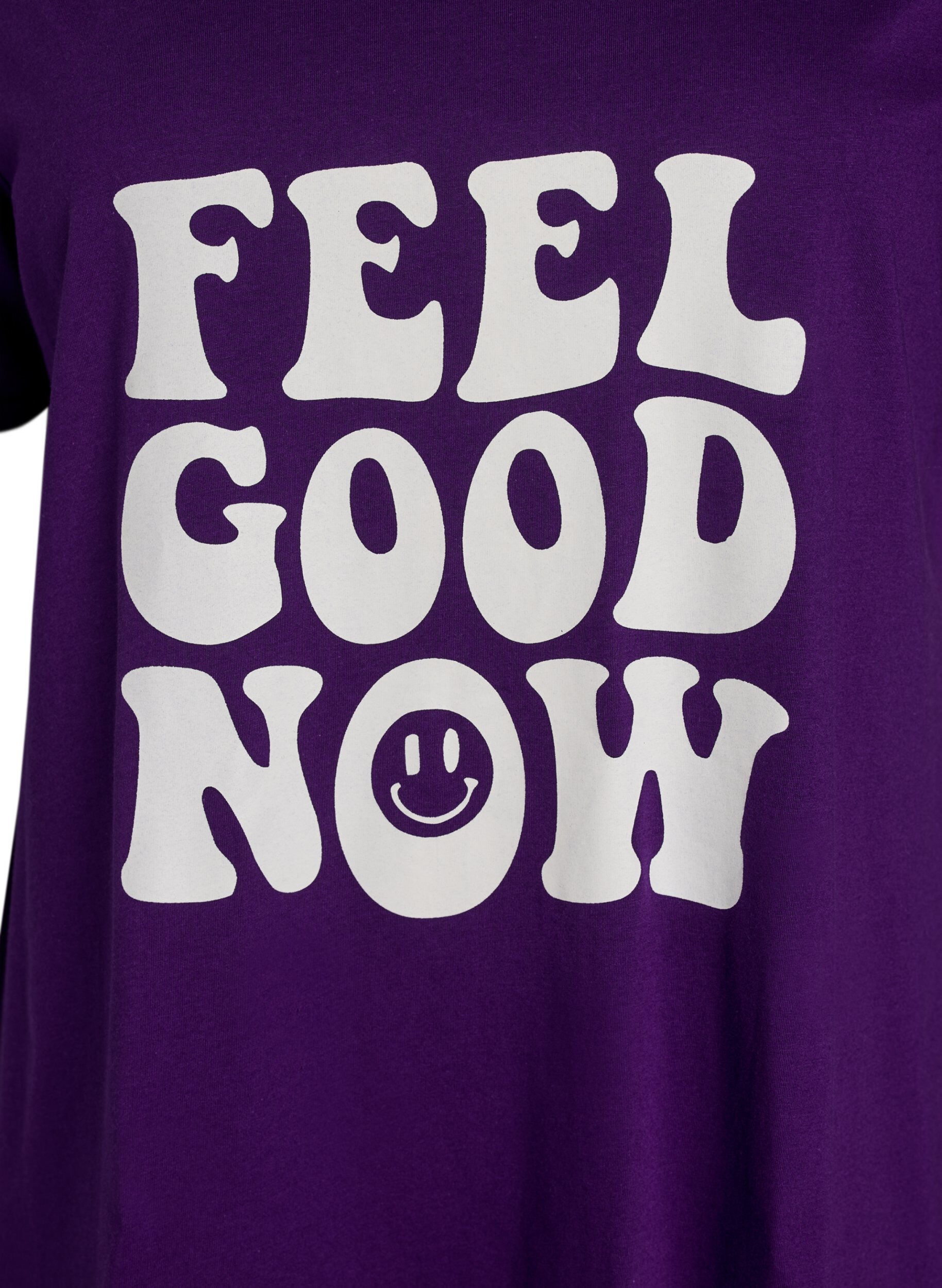 Zizzi Kort&aelig;rmet natkjole i &oslash;kologisk bomuld, Bl&aring;, Packshot image number 2