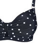 Bikini bh med b&oslash;jle og m&oslash;nster, Sort, Packshot image number 2
