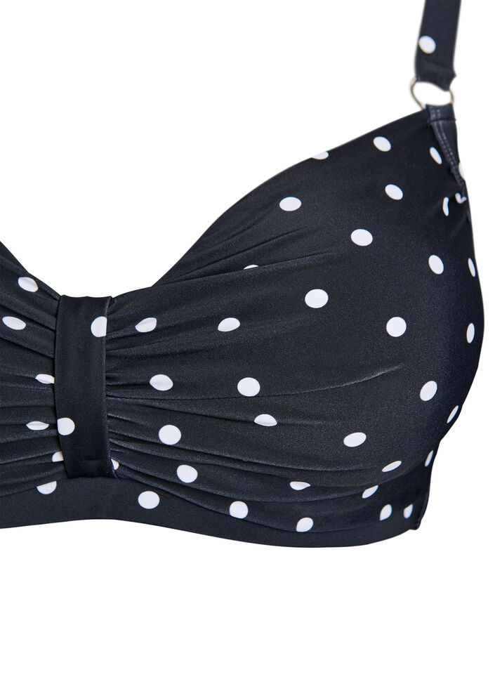 Bikini bh med b&oslash;jle og m&oslash;nster, Sort, Packshot image number 2