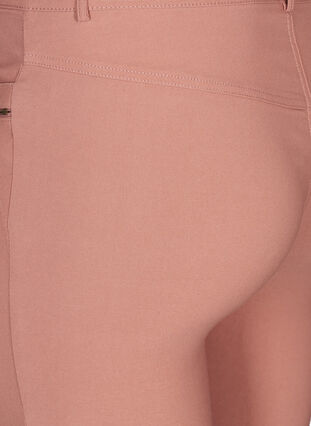 Tætsiddende 3/4 bukser med lynlåse, Old Rose, Packshot image number 3