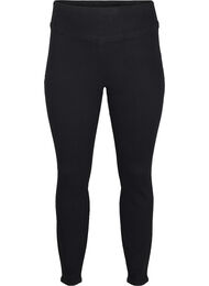 Stretchy jeggings med h&oslash;j talje, Sort