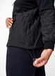 Sweatshirt med hætte og quilt, Black, Model image number 2