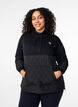 Sweatshirt med hætte og quilt, Black, Model image number 0
