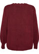 Strikbluse med b&oslash;lgekanter, R&oslash;d, Packshot image number 1