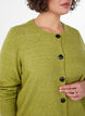 Cardigan med knapper og afrundet front, Gr&oslash;n, Model image number 3