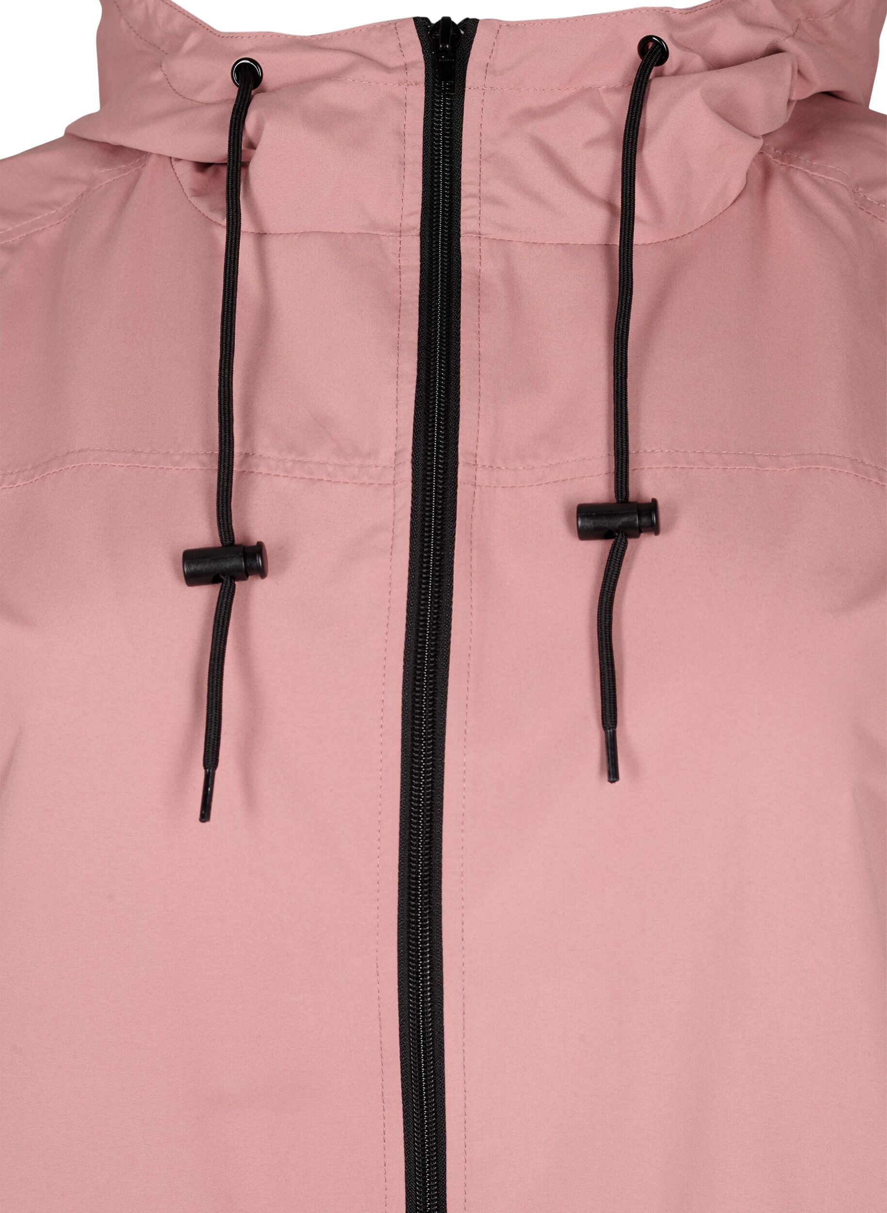 Zizzi FLASH - Vandafvisende parka med h&aelig;tte, Ash Rose, Packshot image number 2