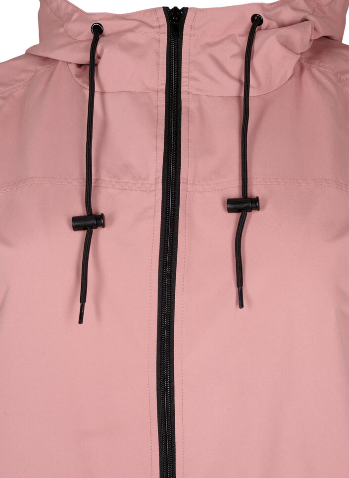 FLASH - Vandafvisende parka med hætte, Ash Rose, Packshot image number 2