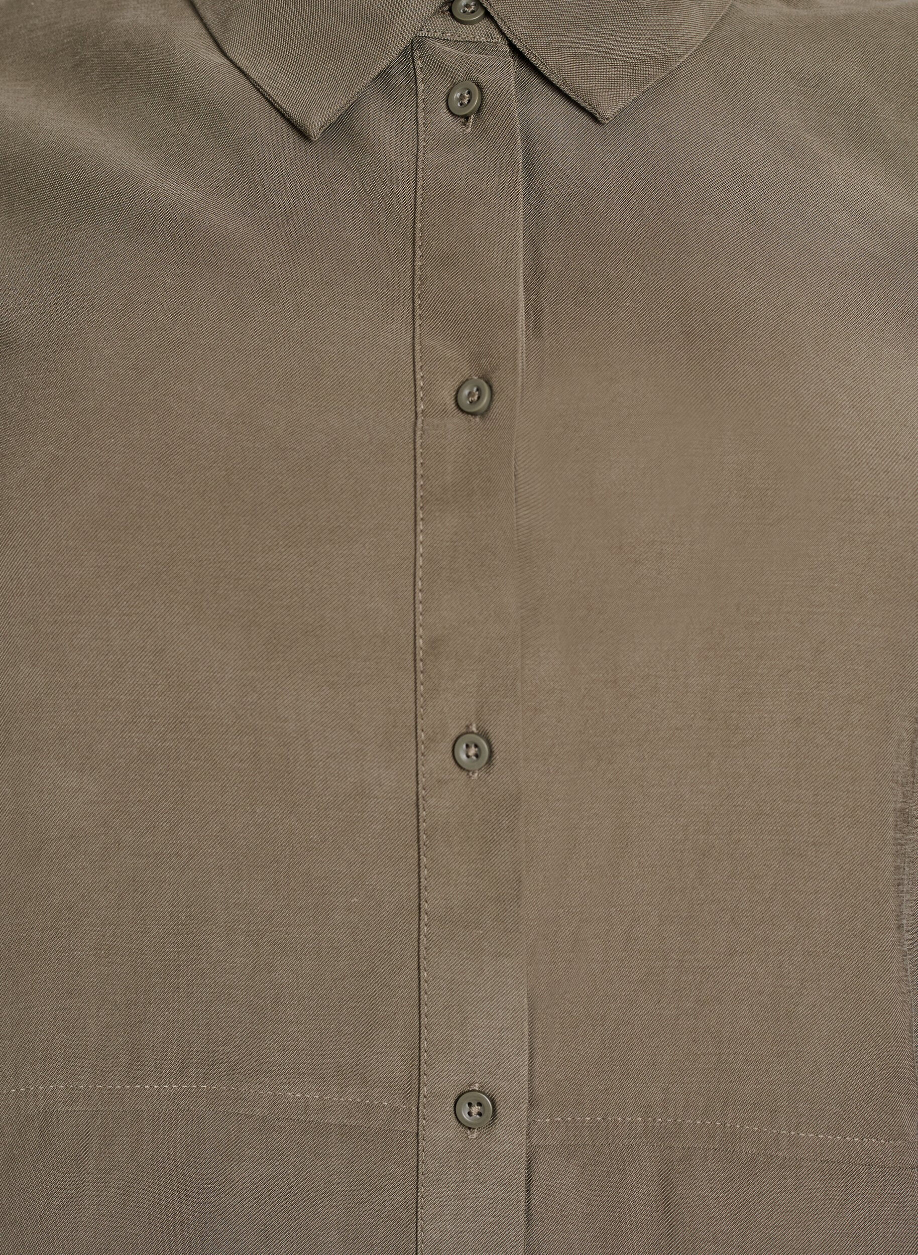 Zizzi FLASH - Skjorte med krave og &aelig;rmer med opsm&oslash;g, Gr&oslash;n, Packshot image number 2