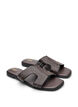 Flade sandaler med nitter, Brun, Packshot image number 1