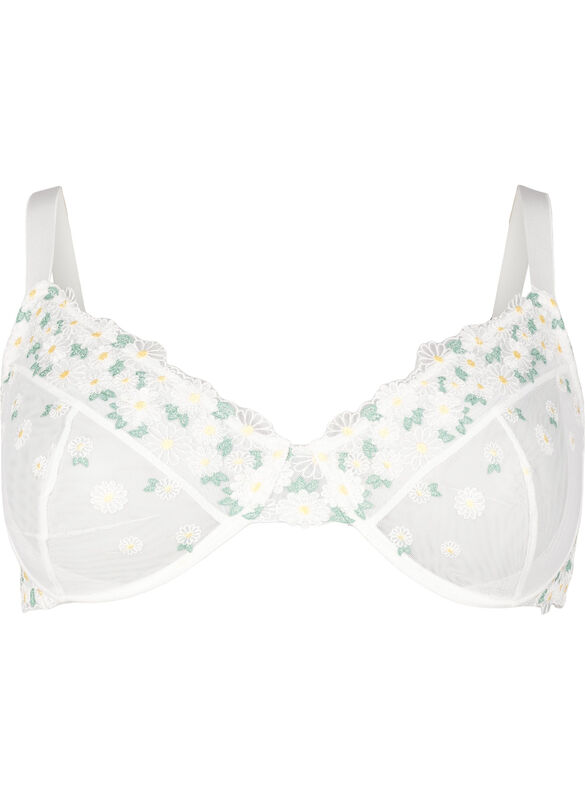 Balconette-Bh I Mesh Med Margueritbroderi