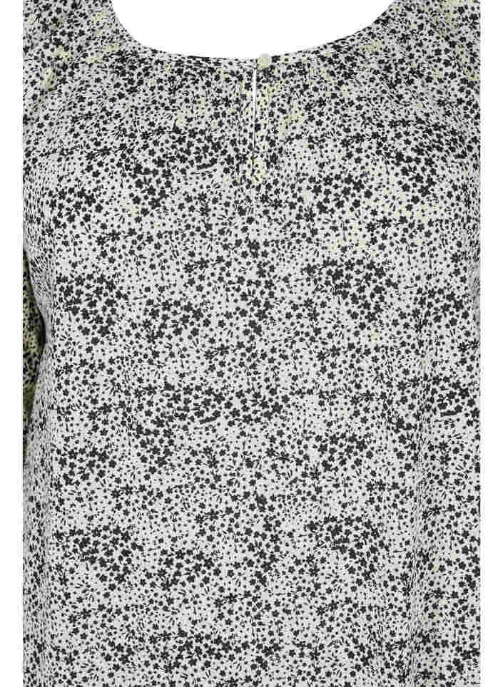 Blomstret tunika i viskose, Off White Ditsy, Packshot image number 2