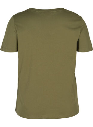 Bomulds t-shirt med tryk , Ivy Green NINE, Packshot image number 1