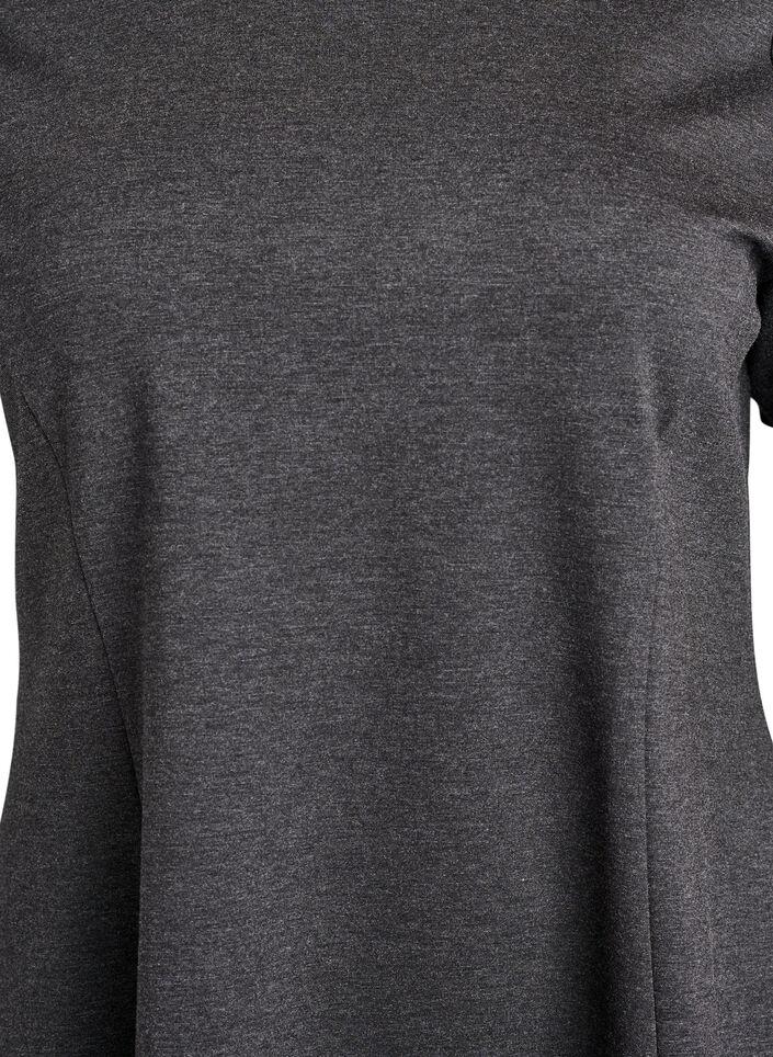 Kort jerseykjole med A-facon, Gr&aring;, Packshot image number 2