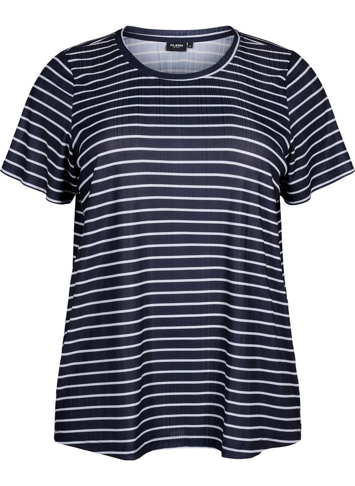 FLASH - T-shirt med striber, Night S. W. Stripe, Packshot image number 0