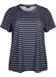 FLASH - T-shirt med striber, Night S. W. Stripe