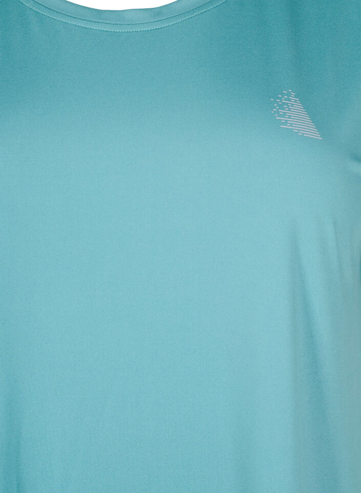 Ensfarvet trænings t-shirt, Grøn, Packshot image number 2