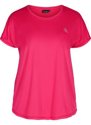 Ensfarvet trænings t-shirt, Pink Peacock, Packshot image number 0