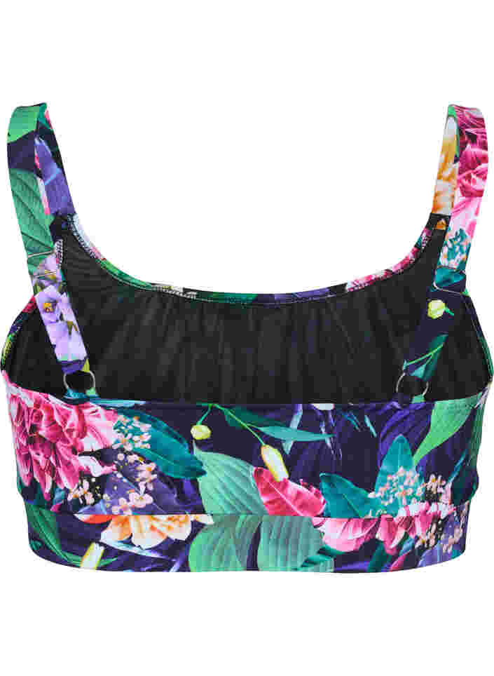 Bikini top med regulerbare skulderstropper, Flower Print, Packshot image number 1