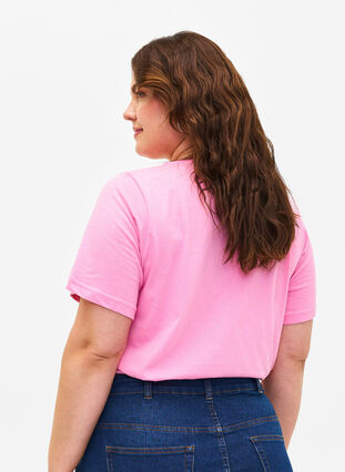 FLASH - T-shirt med v-hals, Begonia Pink, Model image number 1